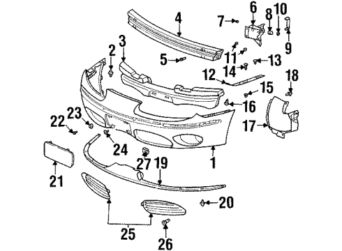 2003 Oldsmobile Aurora Stud Plate Diagram for 25742594
