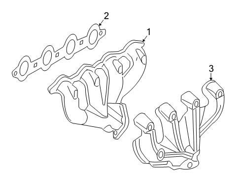 2006 Pontiac GTO Exhaust Manifold, Driver Side Diagram for 12603157