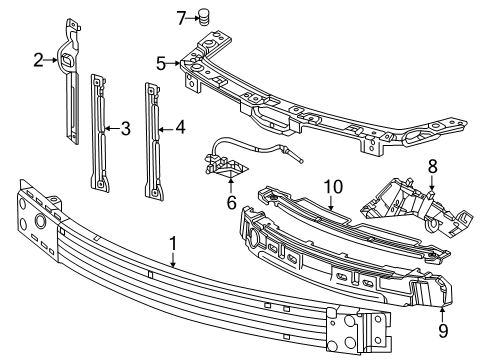 2025 Chevy Trax Bumper & Components - Front Diagram 4 - Thumbnail