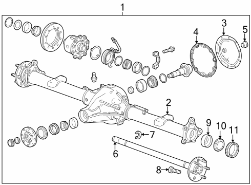 2023 Chevy Colorado Cover Gasket, Rear Diagram for 85622276