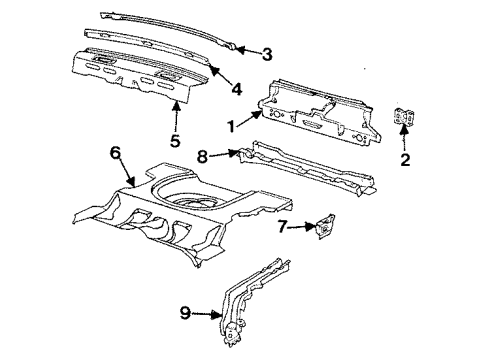 1987 Pontiac Grand Am Rear Body Diagram