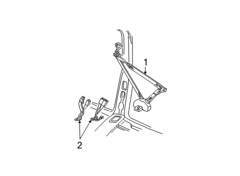 1995 Chevy C2500 Seat Belt - Body Diagram 2 - Thumbnail