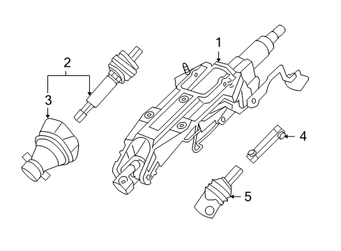 2014 Cadillac CTS Steering Column Assembly Diagram 2 - Thumbnail