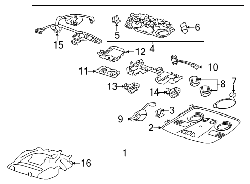 2017 Buick Enclave Trim Cover, Titanium Diagram for 15927687