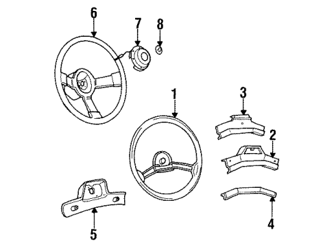 1988 Buick Regal Steering Wheel & Trim Diagram