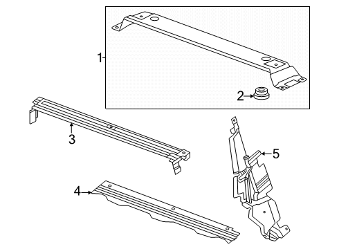 2024 GMC Sierra EV Radiator Support Diagram