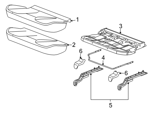 2012 GMC Terrain Rear Seat Components Diagram 4 - Thumbnail