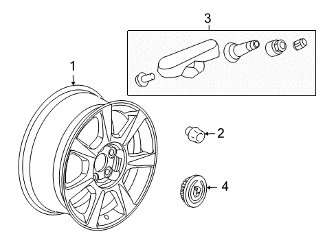 2014 Cadillac CTS Wheels Diagram 3 - Thumbnail
