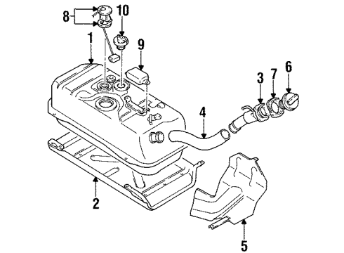 1998 Chevy Tracker Fuel System Components Diagram 2 - Thumbnail