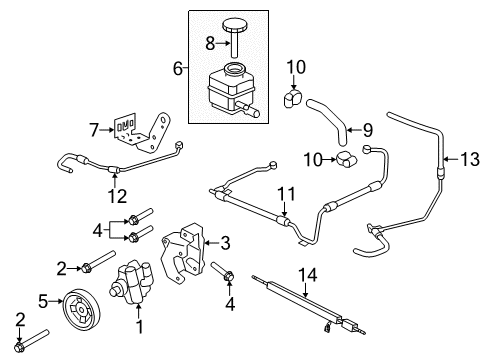 2012 Chevy Caprice P/S Pump & Hoses Diagram 2 - Thumbnail