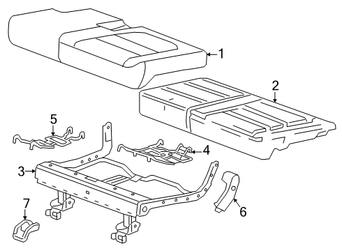 2024 GMC Acadia Pad Assembly-3RD Row Seat Cushion Diagram for 26445633