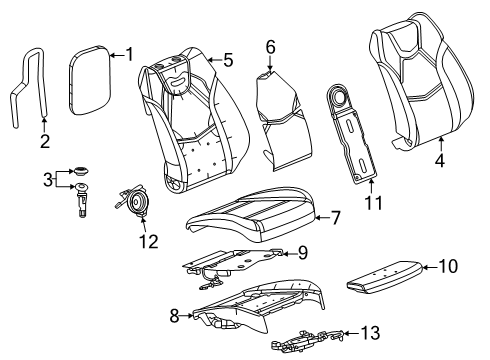 2023 Cadillac CT4 Heater, Front/Rear Seat Heater Diagram for 84894692