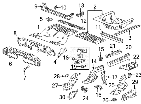 2020 Buick Regal Sportback Spring Seat, Rear Diagram for 22976988