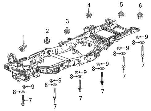 2024 Chevy Tahoe Body Mounting - Frame Diagram