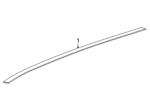 2025 Cadillac ESCALADE IQ Exterior Trim - Roof Diagram
