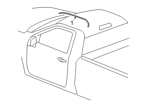2021 Chevy Silverado 2500 HD Exterior Trim - Cab Diagram 3 - Thumbnail