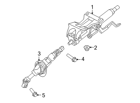 2014 GMC Terrain Steering Column Diagram for 23342825