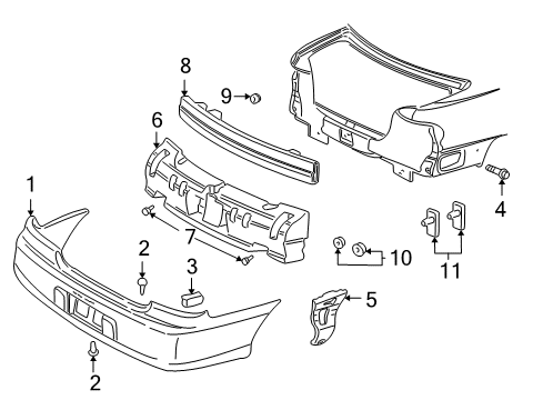2004 Chevy Classic Bumper & Components - Rear Diagram