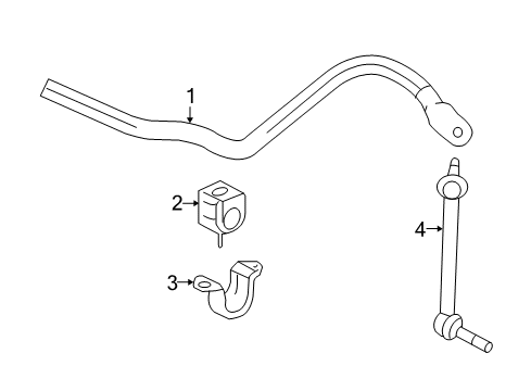 2008 Chevy Colorado Stabilizer Bar & Components Diagram 4 - Thumbnail