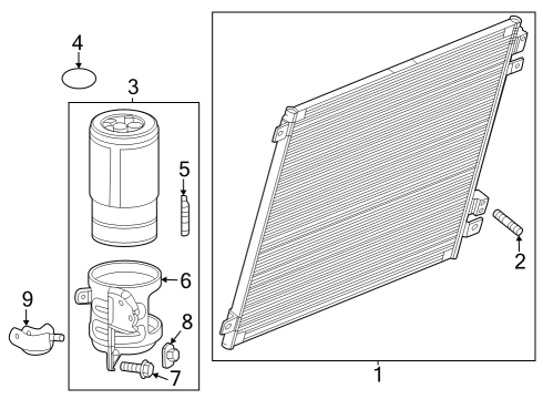 2024 GMC Hummer EV SUV A/C Condenser Diagram