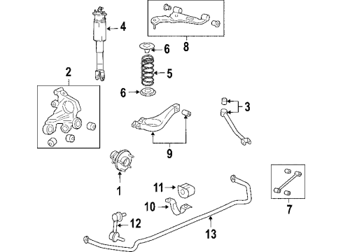 2004 Cadillac SRX Lower Control Arm - Rear Diagram