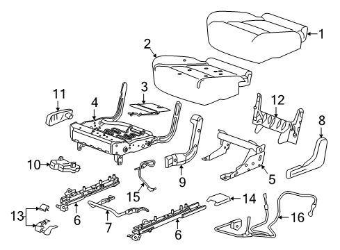 2020 Buick Enclave Cable, Rear Inner Diagram for 13520568