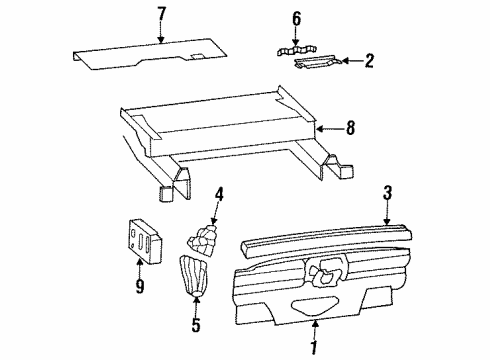 1988 Chevy Camaro Rear Body Diagram
