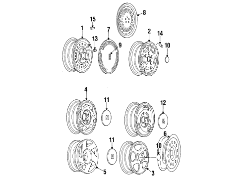 1993 Oldsmobile Achieva Valve Stem Extension Diagram for 9422212