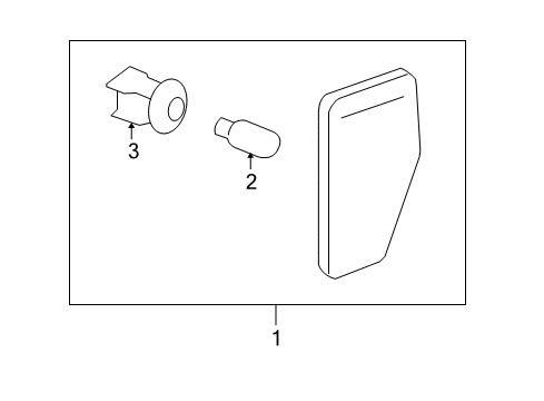 2009 Hummer H3 Marker Lamp Bulb Diagram for 9421330