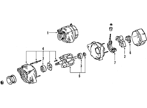 2003 Pontiac Vibe Rectifier Diagram for 88972429