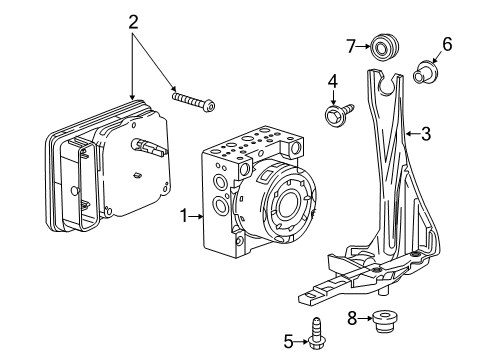 2020 Buick Envision Mount Bracket Sleeve Diagram for 13157581
