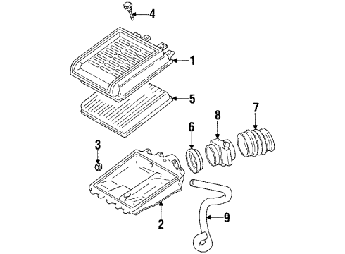 1996 Pontiac Firebird Air Filter Diagram for 19244111