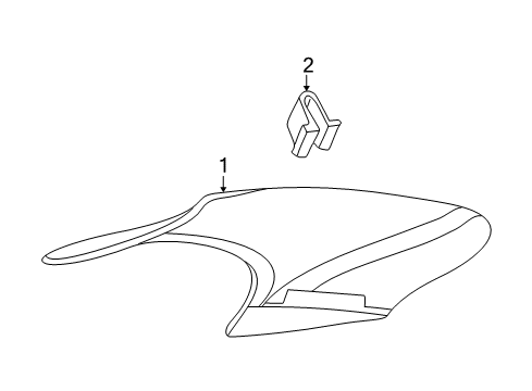 2001 Oldsmobile Alero Interior Trim - Quarter Panels Diagram 2 - Thumbnail