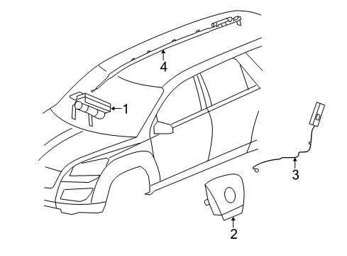 2016 Buick Enclave Passenger Air Bag Diagram for 84308929