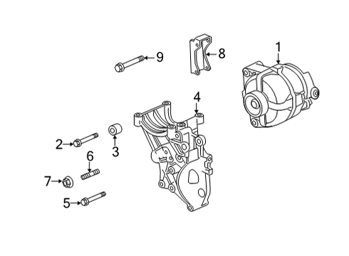 2021 Chevy Silverado 2500 HD Alternator Diagram 2 - Thumbnail