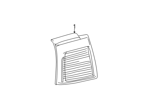 2000 Chevy Tahoe Glass & Hardware - Back Door Diagram 2 - Thumbnail