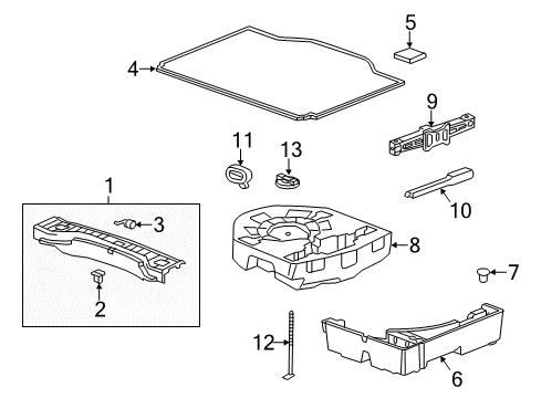 2021 Buick Encore Interior Trim - Rear Body Diagram