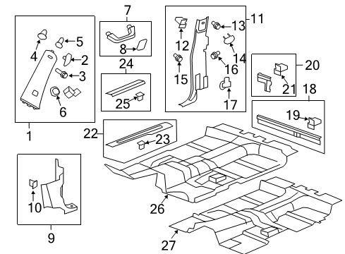 2012 Chevy Silverado 2500 HD Interior Trim - Cab Diagram 8 - Thumbnail