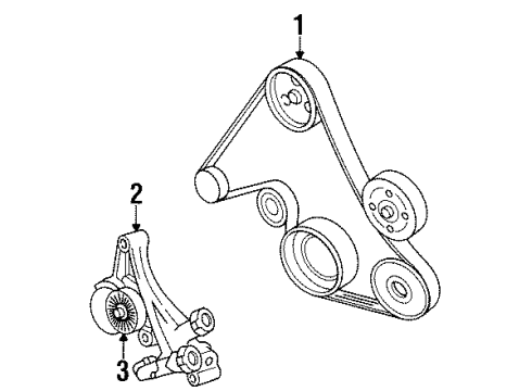 1999 Chevy Lumina Belts & Pulleys - Belts Diagram 2 - Thumbnail