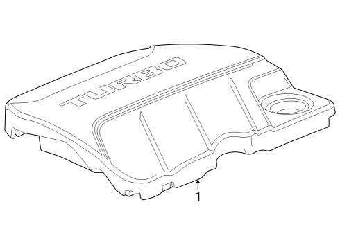 2025 Chevy Trax Engine Appearance Cover Diagram