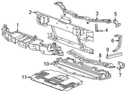2024 Chevy Corvette Bumper & Components - Front Diagram 6 - Thumbnail