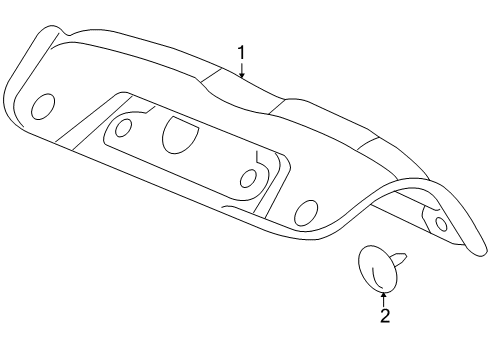 2007 Pontiac G5 Trim Panel, Rear Inner Diagram for 15240162