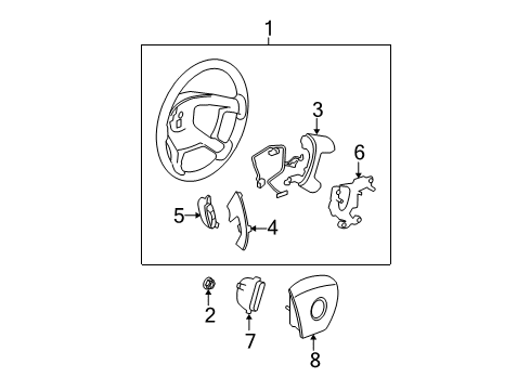 2012 GMC Acadia Steering Wheel Diagram for 25961518