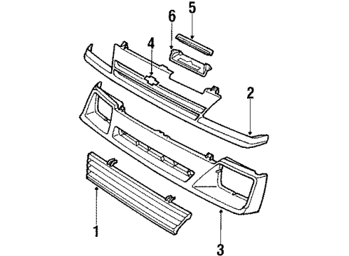 1988 Chevy Sprint Grille Diagram for 91171896