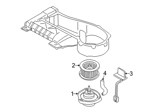 2000 Chevy Impala Blower Motor & Fan Diagram