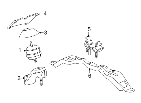 2006 Cadillac CTS Heat Shield Diagram for 15866358