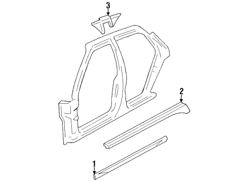 1997 Pontiac Bonneville Exterior Moldings Diagram
