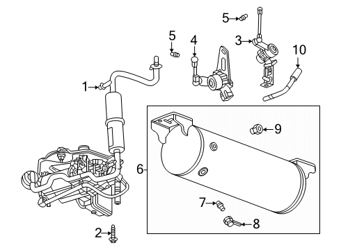 2025 Cadillac ESCALADE IQ Sensor, Air Suspension Leveling Or Level Control Diagram for 85126961