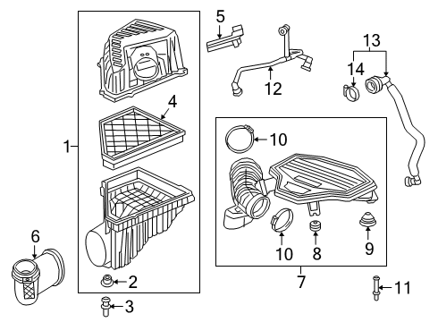 2021 Cadillac XT6 Overflow Hose Diagram for 12701601