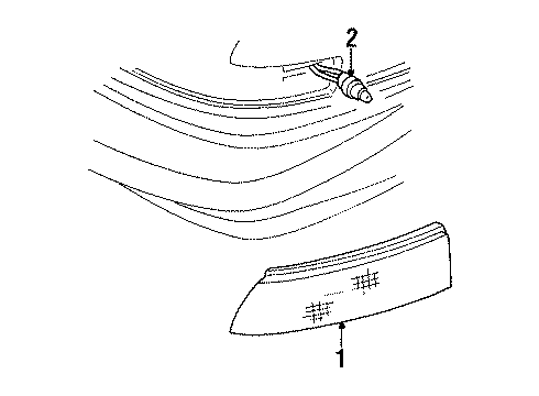 1990 Chevy Lumina APV Side Marker Lamp, Passenger Side Diagram for 5977350